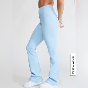 Light blue Pacsun flare and ribbed leggings.
